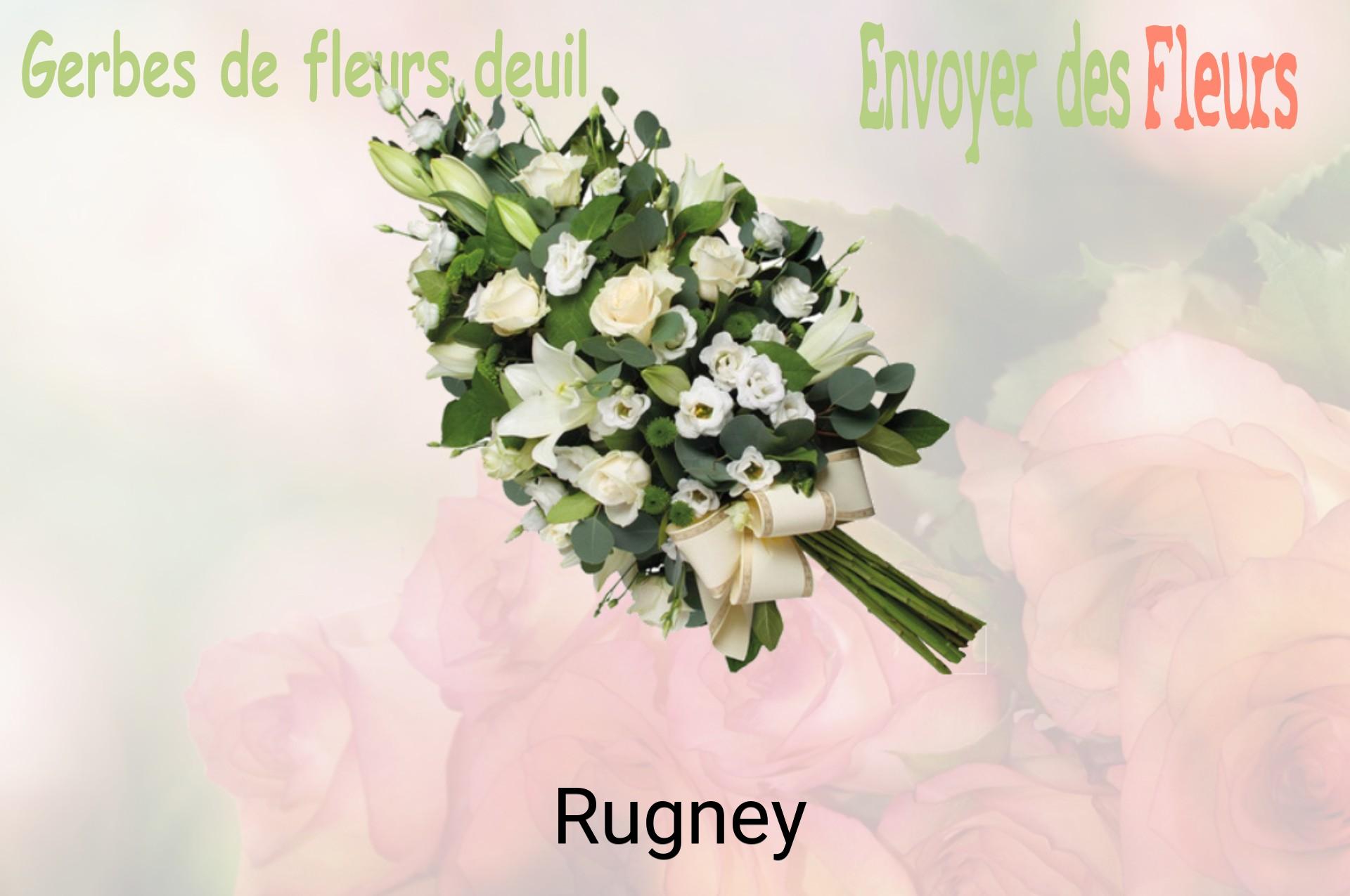 Gerbe de fleurs de deuil livrée à Rugney